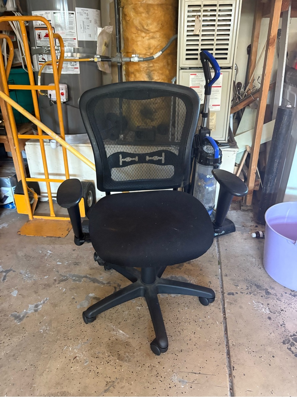Ergonomic Black Mesh Office Chair with Adjustable Arms